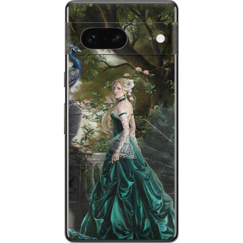 Woman with Peacocks by Nene Thomas Pixel Skins